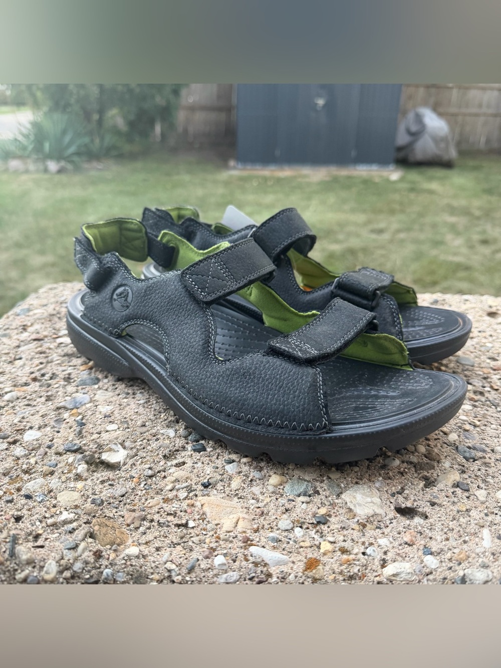 Crocs men’s tookali leather adjustable fisherman sandals